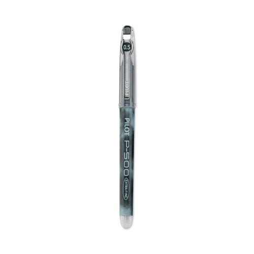 Image of Pilot® Precise P-500 Gel Pen, Stick, Extra-Fine 0.5 Mm, Black Ink, Black Barrel, Dozen