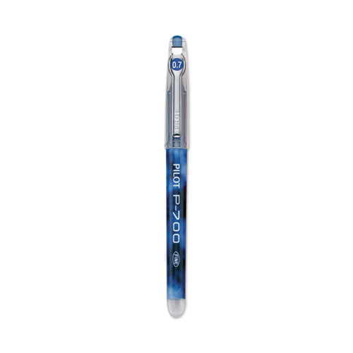 Image of Pilot® Precise P-700 Gel Pen, Stick, Fine 0.7 Mm, Blue Ink, Blue Barrel, Dozen