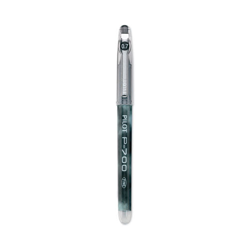 Image of Pilot® Precise P-700 Gel Pen, Stick, Fine 0.7 Mm, Black Ink, Black Barrel, Dozen