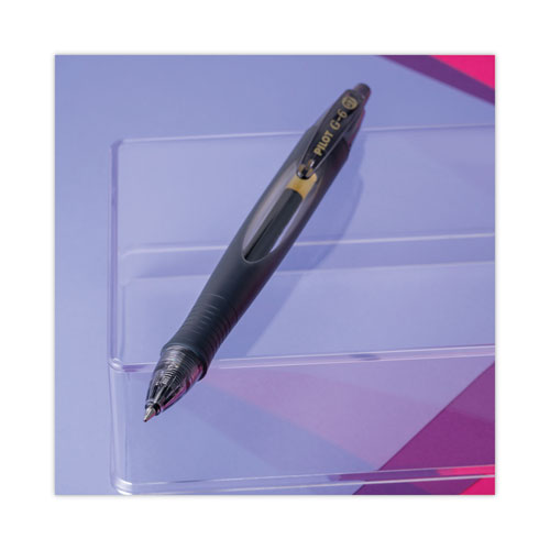 Image of Pilot® G6 Gel Pen, Retractable, Fine 0.7 Mm, Black Ink, Black Barrel