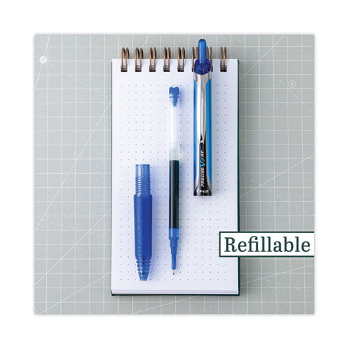 Image of Pilot® Precise V7RT Rollerball Pen, Retractable, Fine 0.7 mm, Blue Ink, Blue Barrel