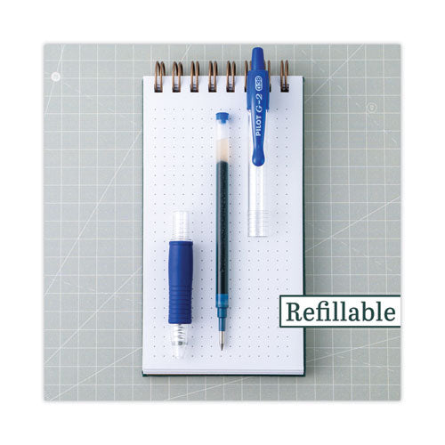 Image of Pilot® G2 Premium Gel Pen Convenience Pack, Retractable, Extra-Fine 0.38 mm, Blue Ink, Smoke/Blue Barrel, Dozen