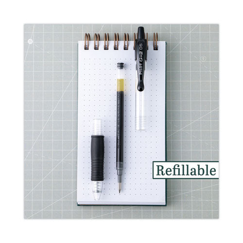 Image of Pilot® Refill For Pilot B2p, Dr Grip, G2, G6, Mr Metropolitan, Precise Begreen And Q7 Gel Pens, Extra-Fine Tip, Black Ink, 2/pack