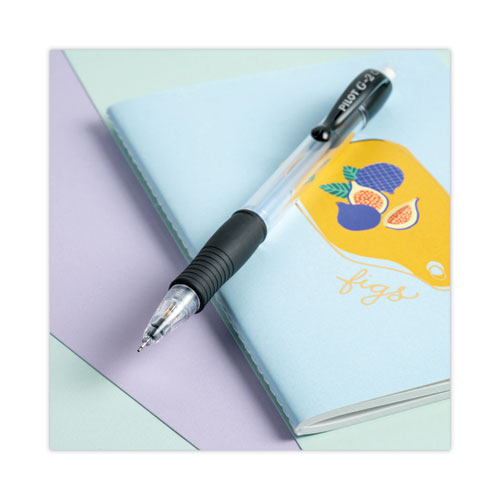 Image of Pilot® G2 Mechanical Pencil, 0.5 mm, HB (#2), Black Lead, Clear/Black Barrel, Dozen