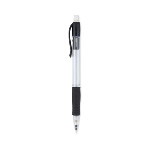 Image of Pilot® G2 Mechanical Pencil, 0.5 mm, HB (#2), Black Lead, Clear/Black Barrel, Dozen
