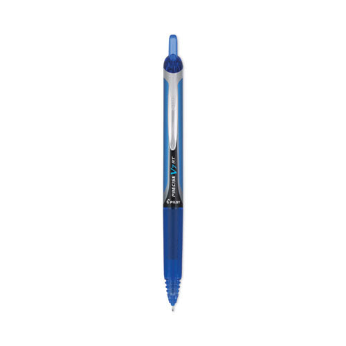 Image of Pilot® Precise V7RT Rollerball Pen, Retractable, Fine 0.7 mm, Blue Ink, Blue Barrel