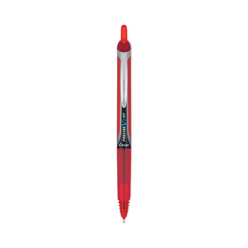 Image of Pilot® Precise V7RT Rollerball Pen, Retractable, Fine 0.7 mm, Red Ink, Red Barrel
