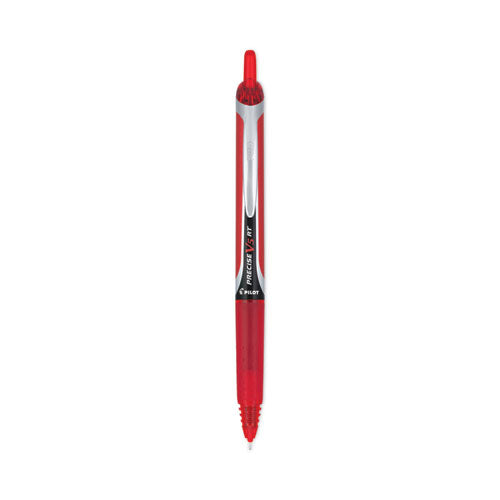Image of Pilot® Precise V5RT Rollerball Pen, Retractable, Extra-Fine 0.5 mm, Red Ink, Red Barrel