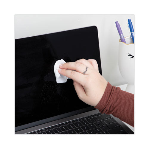 Image of Read Right® AllScreen Cleaning Kit with (1) 6 x 6 Microfiber Cloth, (50) 4 x 5 Individually Wrapped Pre-Saturated Wipes, Unscented, White