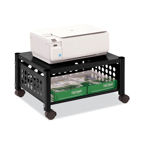 Image of Vertiflex® Underdesk Machine Stand, Metal, 2 Shelves, 90 lb Capacity, 21.5" x 17.88" x 11.5", Black