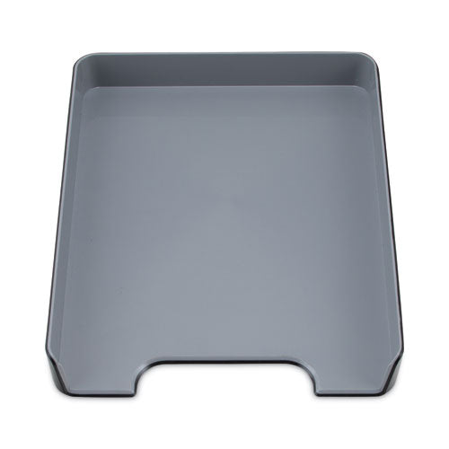 Image of Advantus Fusion Letter Tray, 1 Section, Letter Size Files, 9.75" x 12.5" x 1.75", Black