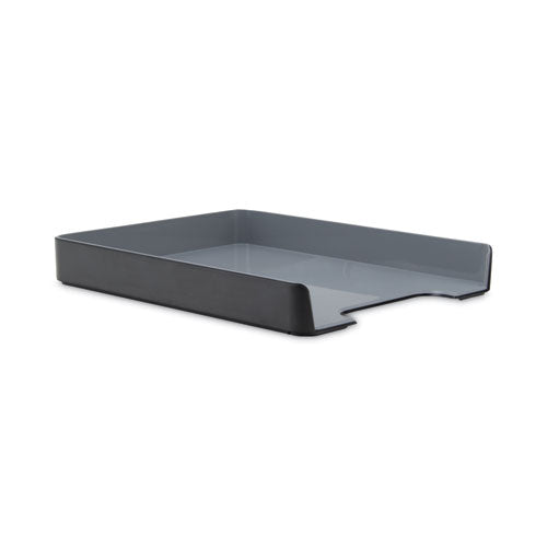 Image of Advantus Fusion Letter Tray, 1 Section, Letter Size Files, 9.75" x 12.5" x 1.75", Black