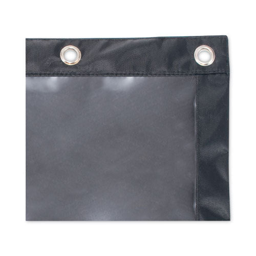 Image of Advantus Binder Pencil Pouch, 3-Hole Punched, 10" x 7.38", Black/Clear, 3/Pack