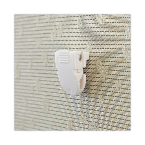 Image of Advantus Wall Clips for Fabric Panels, 40 Sheet Capacity, White, 20/Box
