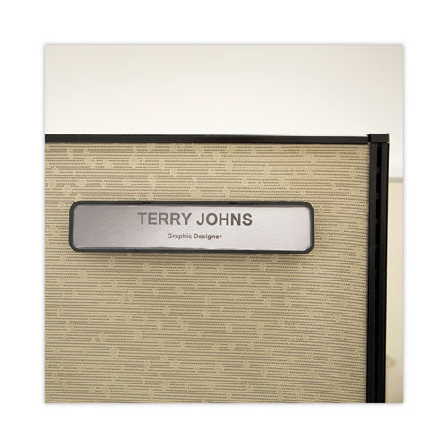 Image of Advantus Panel Wall Sign Name Holder, Acrylic, 9 X 2, 6/pack, Clear
