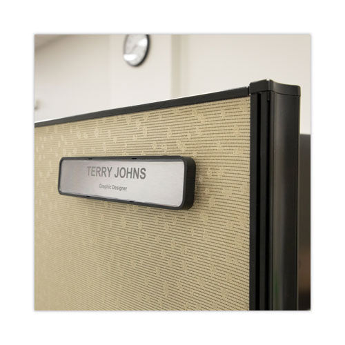 Image of Advantus Panel Wall Sign Name Holder, Acrylic, 9 X 2, 6/pack, Clear