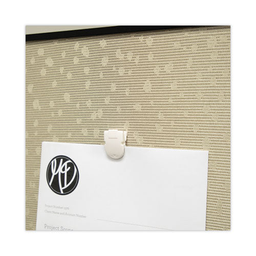 Image of Advantus Wall Clips for Fabric Panels, 40 Sheet Capacity, White, 50/Box