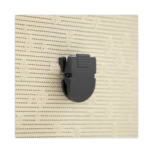 Image of Advantus Wall Clips for Fabric Panels, 40 Sheet Capacity, Black, 20/Box