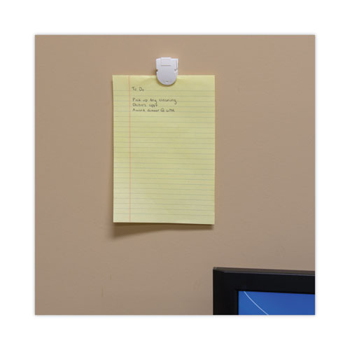 Image of Advantus Magnetic/Adhesive Clips, 0.25" Jaw Capacity, White, 20/Box