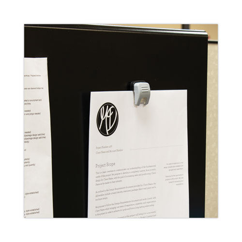 Image of Advantus Grip-A-Clip Magnetic/Adhesive Clips, 0.13" Jaw Capacity, Gray, 10/Box