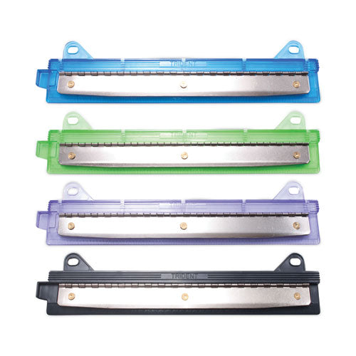 Image of McGill 6-Sheet Trident Binder Punch, Three-Hole, 1/4" Holes, Assorted Colors