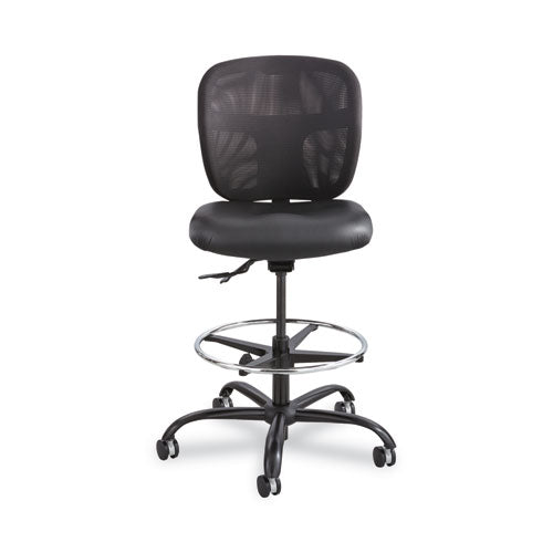Image of Safco® Vue Heavy-Duty Extended-Height Stool, Supports Up To 350 Lb, 23" To 32.5" Seat Height, Black Vinyl Seat, Black Base