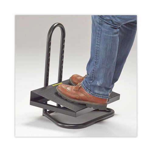Image of Safco® Task Master Adjustable Height Footrest, 20w X 12d X 5.5 To 15h, Black