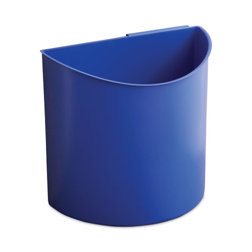 Image of Safco® Desk-Side Recycling Receptacle, 7 gal, Plastic, Black/Blue