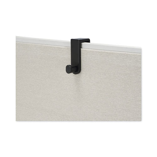 Image of Safco® Plastic Coat Hook, 1-Hook, 1.75 x 5.25 x 4, Black