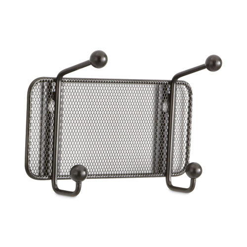 Image of Safco® Onyx Mesh Wall Racks, 2-Hook, 8.5w x 3d x 5.5h, Black