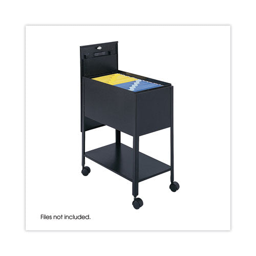 Image of Safco® Extra-Deep Locking Mobile Tub File, Letter Size, Metal, 1 Shelf, 1 Bin, 13.5" x 24.75" x 28.25", Black