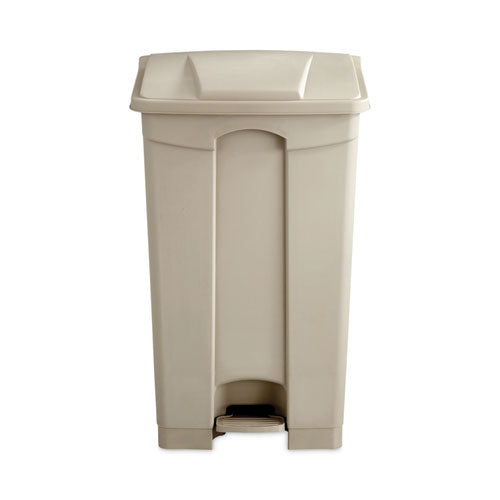 Image of Safco® Large Capacity Plastic Step-On Receptacle, 23 gal, Plastic, Tan