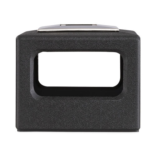 Image of Safco® Canmeleon Recessed Panel Receptacles, 15 gal, Polyethylene, Black