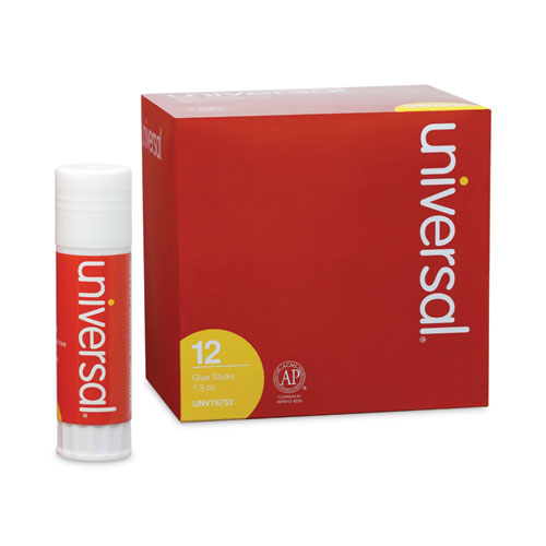 Image of Universal® Glue Stick, 1.3 Oz, Applies And Dries Clear, 12/pack