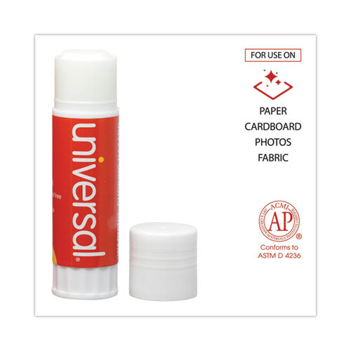 Image of Universal® Glue Stick, 1.3 Oz, Applies And Dries Clear, 12/pack