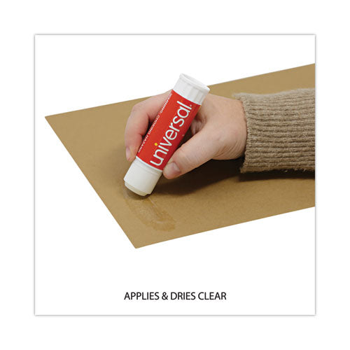 Image of Universal® Glue Stick, 1.3 Oz, Applies And Dries Clear, 12/pack