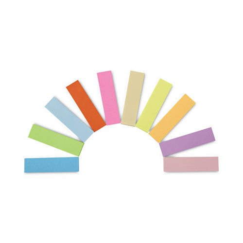Image of Universal® Self-Stick Page Tabs, 0.5" x 1.75", Assorted Colors, 500/Pack