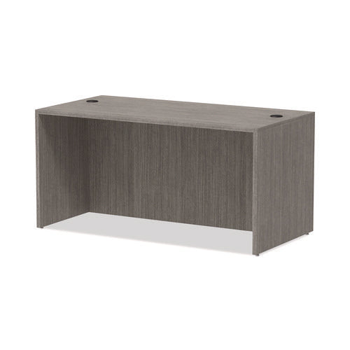 Image of Alera® Alera Valencia Series Straight Front Desk Shell, 59.13" x 29.5" x 29.63", Gray