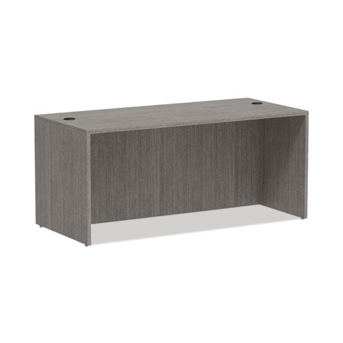 Image of Alera® Alera Valencia Series Straight Front Desk Shell, 65" x 29.5" x 29.63", Gray
