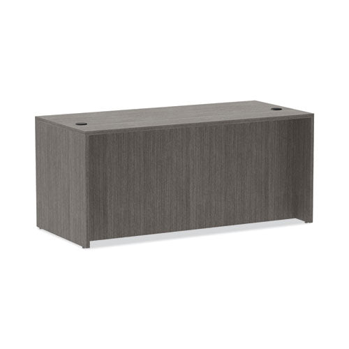 Image of Alera® Alera Valencia Series Straight Front Desk Shell, 65" x 29.5" x 29.63", Gray