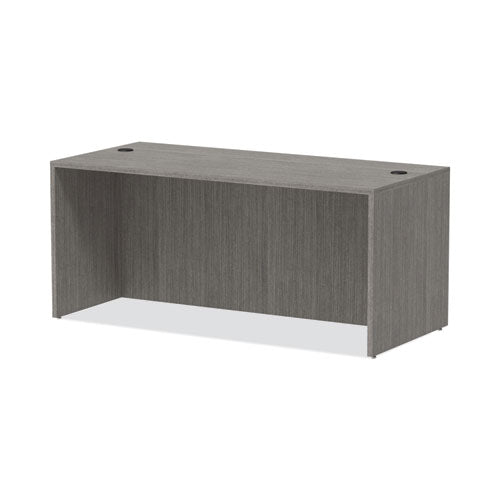 Image of Alera® Alera Valencia Series Straight Front Desk Shell, 65" x 29.5" x 29.63", Gray