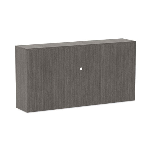 Image of Alera® Alera Valencia Series Hutch with Doors, 4 Compartments, 70.63w x 15d x 35.38h, Gray