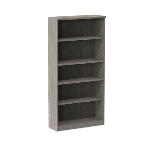 Image of Alera® Alera Valencia Series Bookcase, Five-Shelf, 31.75w x 14d x 64.75h, Gray