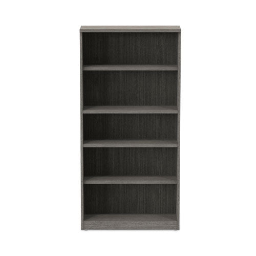 Image of Alera® Alera Valencia Series Bookcase, Five-Shelf, 31.75w x 14d x 64.75h, Gray
