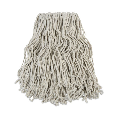 Image of Boardwalk® Banded Cotton Mop Head, #24, White, 12/carton