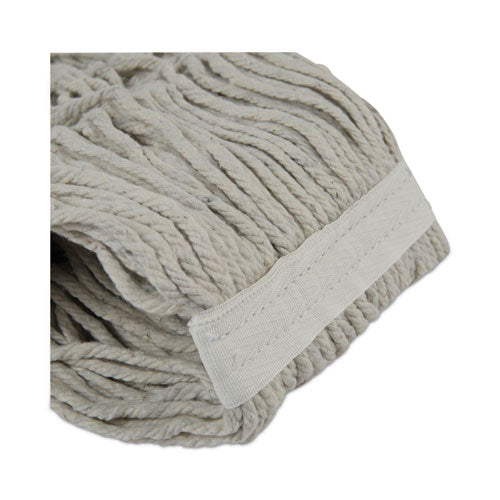 Image of Boardwalk® Banded Cotton Mop Head, #24, White, 12/carton