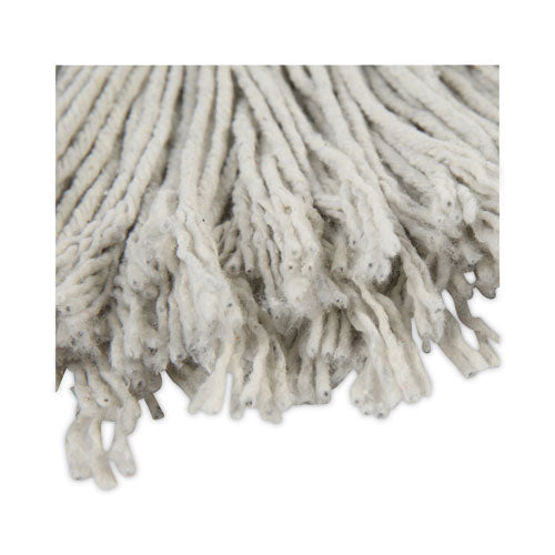 Image of Boardwalk® Banded Cotton Mop Head, #24, White, 12/carton