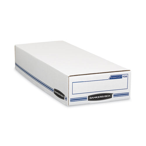 Image of Bankers Box® Stor/file Check Boxes, 9.25" X 25" X 4.13", White/blue, 12/carton