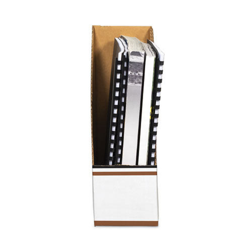 Image of Bankers Box® Corrugated Cardboard Magazine File, 4 X 9 X 11.5, Wood Grain, 12/carton