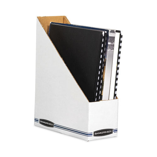 Image of Bankers Box® Stor/File Corrugated Magazine File, 4 x 9.25 x 11.75, White, 12/Carton